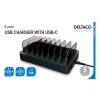 DELTACO USB Charging station 6 USB-A, 2 USB-C PD 75W DPS-0201