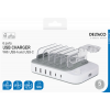 DELTACO USB charging station, 4x USB-A, 1x USB-C 2.4A, 1x USB-C PD 20W DPS-0203