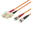 DELTACO fiberkablage ST - SC, duplex, multimode 10m