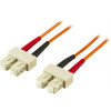 DELTACO fiberkablage SC - SC, duplex, multimode 3m