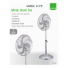 NORDIC HOME FT-564, Golvfläkt i metall, oscillerande, lutbar, 50 W, 40 FT-564