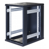 TOTEN System G, 19" golvskåp, 18U, 600x1000, glasdörr fram, metalldörr G6.6018.9001