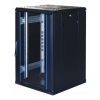 TOTEN System G, 19" golvskåp, 18U, 600x600, glasdörr fram, metalldörr G6.6618.9001