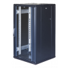 TOTEN System G, 19" golvskåp, 22U, 600x600, glasdörr fram, perforerad G6.6622.9801