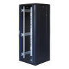 TOTEN System G, 19" golvskåp, 32U, 600x600, glasdörr fram, metalldörr G6.6632.9001