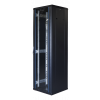 TOTEN System G, 19" golvskåp, 42U, 600x600, glasdörr fram, metalldörr G6.6642.9001