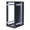 TOTEN System G, 19" golvskåp, 27U, 600x800, glasdörr fram, metalldörr G6.6827.9001