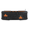 DELTACO GAMING tangentbord, anti-ghosting, USB, nordisk, svart/orange GAM-024