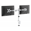 WHITE LINE WA86 Dual-monitor skrivbordsarm, 13"-32" monitors, VESA,vit GAM-040-W