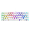 WHITE LINE WK85R Mechanical keyboard, 60% layout, red switches, white GAM-075-W