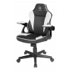 DELTACO GAMING DC120W Junior Gaming Chair, PU-leather, Black/White GAM-130-BW