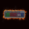 Ge din gamingstation mer färg och prestanda med detta fullstora gamingtangentbord som kombinerar regnbågsbelysning med en slitstark metallplatta. Utformat för gamers som vill ha pålitlig funktion och en kraftfull gamingdesign erbjuder tangentbordet respon