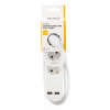 DELTACO outlet 3xCEE 7/3 1xCEE 7/7, 2xUSB-A, 1,5m white GT-0310