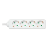 DELTACO outlet 4xCEE 7/3 1xCEE 7/7 1,5m white GT-0400