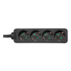 DELTACO outlet 4xCEE 7/3 1xCEE 7/7 3m black GT-0421