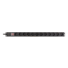 DELTACO 19" PDU med 10x CEE 7/4 uttag, 3500W, brytare, aluminium, svar GT-8512