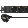 DELTACO grenuttag, 9xCEE 7/4, 1xCEE 7/7, petskyddad, 2m kabel, svart GT-8527