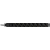 DELTACO Grenuttag, 8xCEE 7/4, 1xCEE 7/7, brytare, 3m kabel, svart