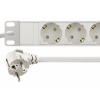 DELTACO grenuttag, 9xCEE 7/4, 1xCEE 7/7, petskyddad, 3m kabel, vit GT-8634W