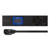 DELTACO 19" PDU med 7 kontakter, 2500W, CEE 7/3, digital volt/amp-mete GT-8638