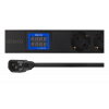DELTACO 19" PDU med 7x CEE 7/4 uttag, 3500W, ammeter, aluminium, svart GT-8641