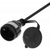 DELTACO Extension cord IP44 H07RN-F 3G1.5 20M, black color GT-981
