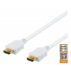 DELTACO High-Speed Premium HDMI-kabel, 1m, Ethernet, 4K UHD, vit HDMI-1010AD
