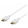 DELTACO High-Speed HDMI-kabel, 15m, Ethernet, 4K UHD, vit HDMI-1080AD