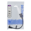 DELTACO Flexibel HDMI-adapter, 0,2 m, vinklad ner, HDMI M/F, UHD, svar HDMI-21E