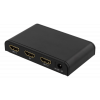 DELTACO PRIME HDMI-splitter, 1in, 2 ut, HDMI 2.0, 4K, UHD, svart HDMI-245