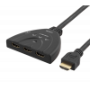 DELTACO HDMI-Switch, 3 ingångar till 1 utgång, 4K i 60Hz, 7.1, svart HDMI-7044