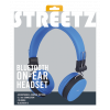 STREETZ Vikbart on-ear BT headset, 3.5 mm, blå HL-BT401