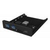 ICY BOX 3.5" Front with USB 3.0 Type-C™ and Type-A hub w/card reader IB-HUB1417-I3
