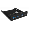 ICY BOX 3.5" Front with USB 3.0 Type-A and Type-C™ hub IB-HUB1418-I3