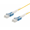 DELTACO LC-LC, Push/Pull-tab, duplex, OS2, 0.5m LCLC-0S-5-PPT