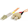 DELTACO Fiberkablage LC - SC, duplex, multimode, 62,5/125, 15m