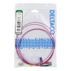 DELTACO Fiberkablage, 2m, LC-ST Duplex, 50/125, rosa LCST-72