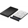 Externt kabinett 2.5" SATA USB 3.0 Deltaco Svart