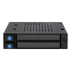 ICY DOCK 2x 2.5" to 1x 3.5" bay mobile rack SATA/SAS metal trayless MB522SP-B