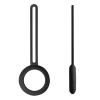 DELTACO Apple AirTag case, silicone, hanger, black MCASE-TAG13