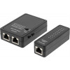 DELTACO kabeltester för RJ45/RJ12 & BNC, 2 delad, svart