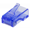 DELTACO RJ45 kontaktdon, Cat6, UTP, 20-pack, transparent, blå
