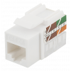 DELTACO Cat6A Keystone-uttag, LSA/110-terminering, plast, 90, vit MD-124