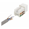 DELTACO Cat6A Keystone-uttag, LSA/110-terminering, plast, 90, vit MD-124
