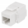 DELTACO Cat6A Keystone-uttag, 28AWG slim, verktygsfri, plast, vit MD-131