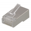 DELTACO RJ45 kontaktdon för patchkabel, Cat6, skärmad, 20-pack