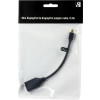 DELTACO Mini DisplayPort ha till DisplayPort ho, 0,15m, svart
