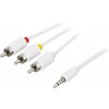Kabel 1x3.5mm ha - 3xRCA ha (3m).