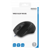 DELTACO Wired office silent mouse, ergonomic shape, black MS-801