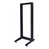 TOTEN, 19" öppet golvtstativ med hjul, 32U, 600x600, max 150kg, svart OR66329001-SKWT